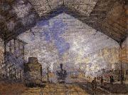Claude Monet Saint-Lazare Station painting